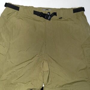 REI Cargo Hiking Shorts Men's Size 30 Olive Military Green Belted UPF 50+
